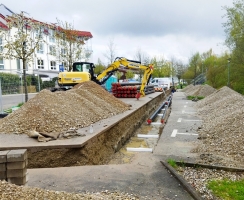 Leitungsverbindung der Wärmenetze in Markt Schwaben
