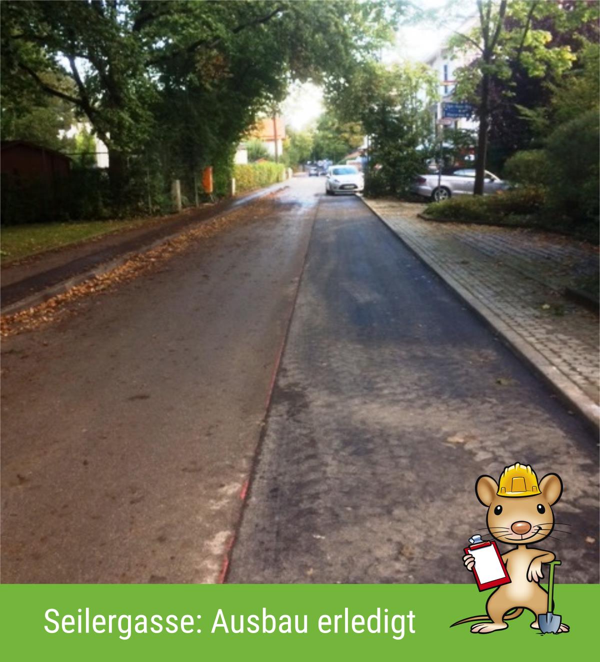 Das KUMS hat den Wärmenetzausbau in der Seilergasse vorzeitig fertig stellen können.